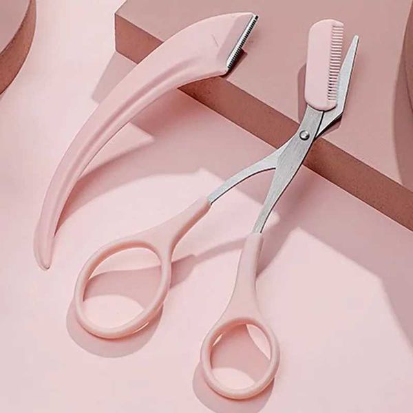 Crescent Eyebrow Razor ro Ml Shaving Eyebrows Razor For Beginners Safe Facial Hair Remover Makeup ScissorsC250111