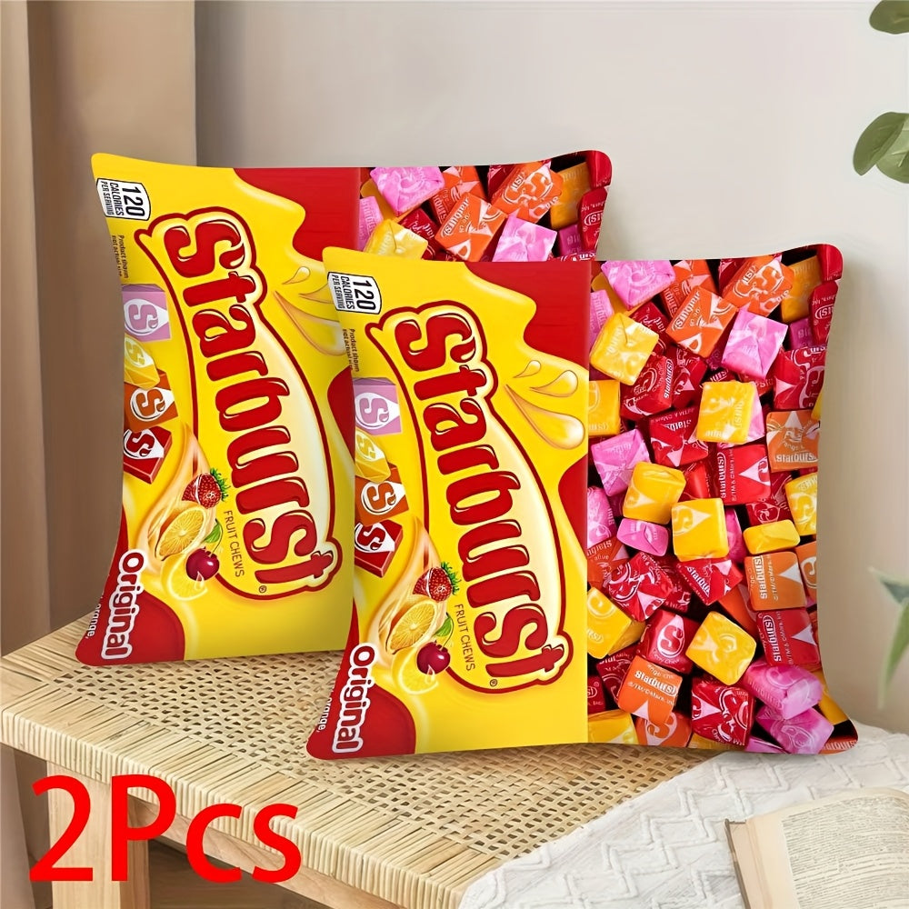 TEMU 2pcs -themed Pillow Covers 18x18 Inch - Single-sided Print Polyester Decorative Pillowcases With Zipper Closure, Machine Washable For Christmas