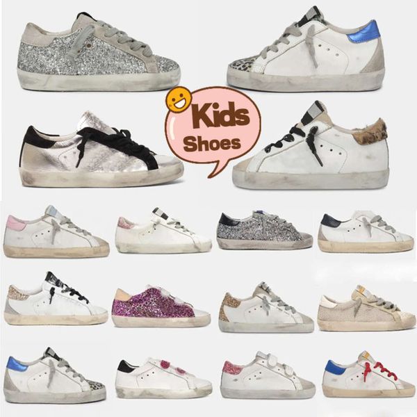 Luxury super Star kid baby Sneakers Dirtys platform sole Shoes boys girls Casual Shoe Italy Double height iconic Infants Goldens Classic Whi