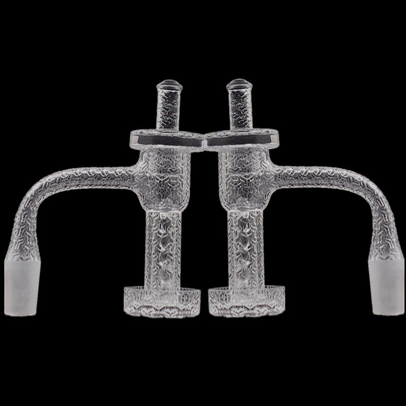 smoking accessories Full Weld Auto Spinner Smoking Engraved Terp Slurper Blender Quartz Banger with Cap & Pillar Bottom YAREONE Sandblasted quartzs