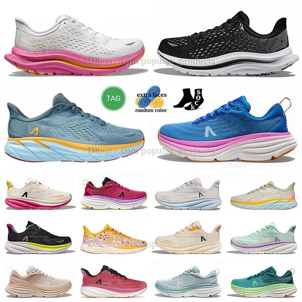 Clifton 9Bondi 8 Sneakers Designer Shoes Womens ONE ONE Clifton 8 Kawana Black White Pink Road Bondi8 Climbing Runner Trainers Walking Joggi