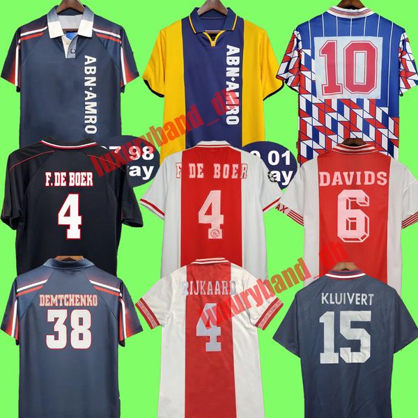 Retro KLAASSEN Soccer Jerseys 1989 17 cruyff YOUNES LAUDRUP VAN DER VAART VAN DER MEYDE vintage Home Away Vintage Football Shirts
