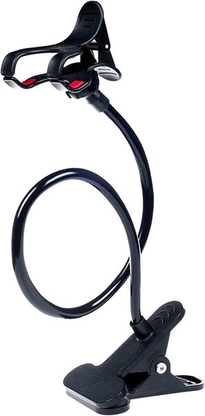 Flexible Solid-Grip Phone Holder with Adjustable Universal Gooseneck Smartphone Stand for iPhone X-8-7-6-6s-5 Samsung S8-S7 for Work Kitchen