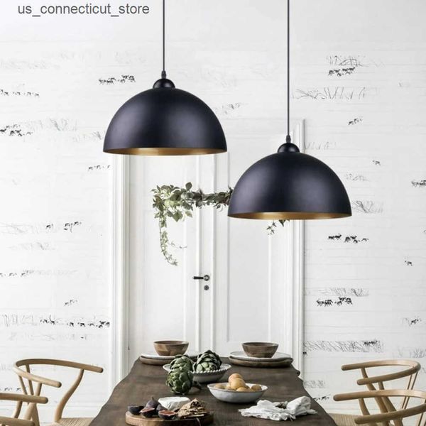 Pendant Lamps Retro Industrial Pendant Light Shade Nordic Black Metal Cage Lighting Fixture Iron Loft Kitchen Vintage Adjustable Hanging Lam