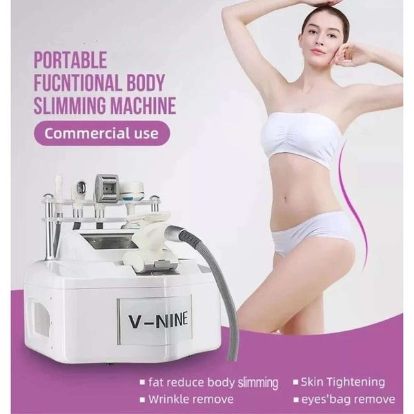 Portable V9 Vela Body Shape Weight Loss Vacuum Cavitation Slimming Machine Roller Shaping Massage Machine Fat Removal Face Lift