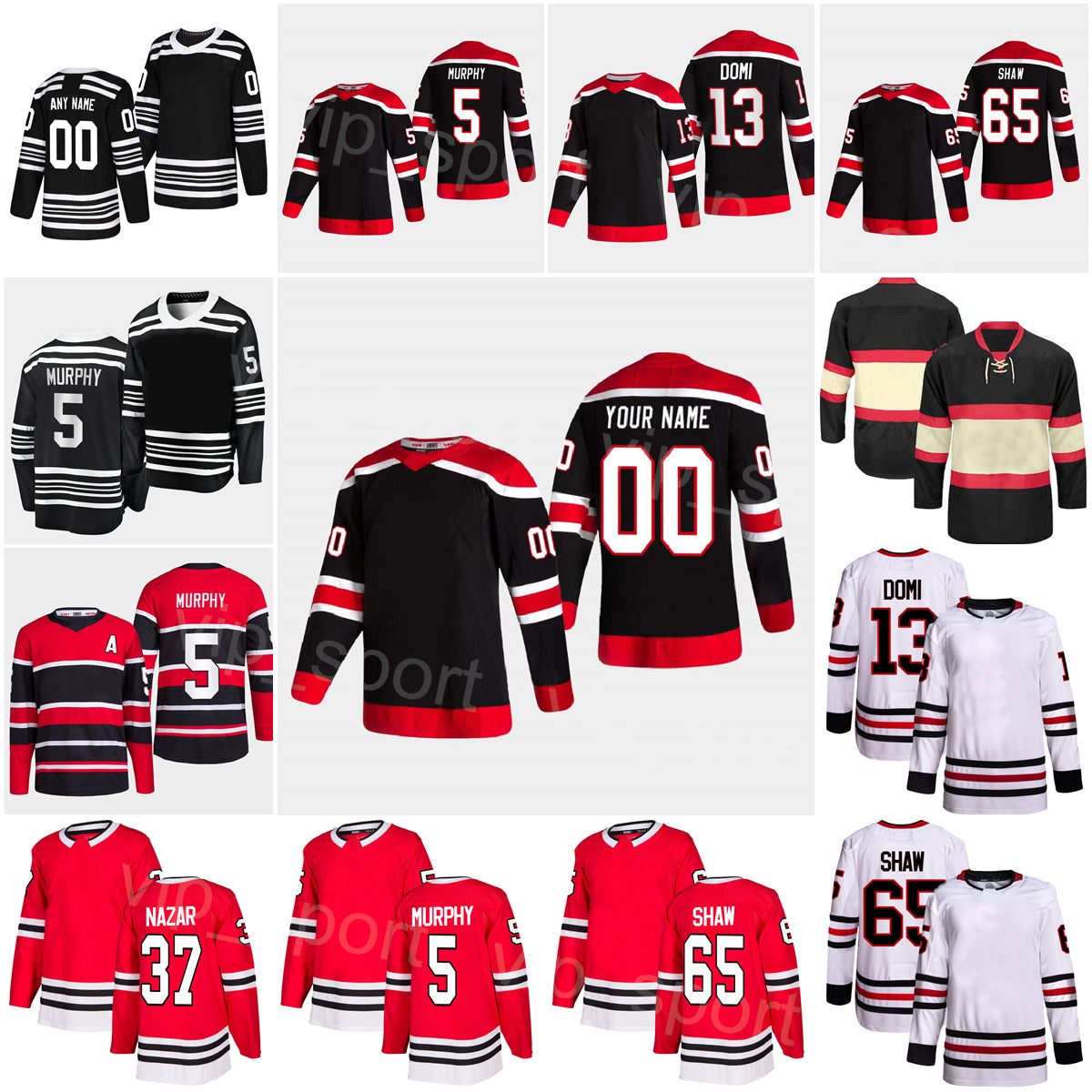 2023 Reverse Retro Hockey 13 Max Domi Jerseys Kevin Korchinski 37 Frank Nazar 2 Sam Rinzel 61 Riley Stillman 5 Connor Murphy 65 Andrew Shaw Stitched