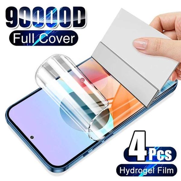 Cell Phone Screen Protectors 4PCS Hydrogel Film Full Cover For Samsung Galaxy A50 A51 A52 A53 A70 A71 A72 A73 A12 A21S A52S A33 A10 A20 A40