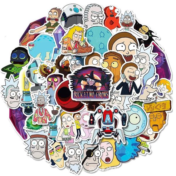 Car Stickers Cartoon Rick-y Waterproof for Motorcycle Suitcase Refrigerator Mobile Phone Computer Character Sticker Exterior Accessories ZZ