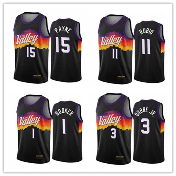 MEN Devin Booker Mikal Bridges Deandre Ayton Black City The Valley 2020 21 Basketball Jersey yellow