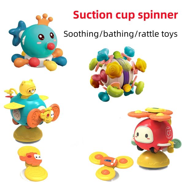 1pc Baby Toys | Bath Pop Up Suction Cup Spinner for 1 Year Old Boys Girls Novel Rotating Airplane Toddler 250113