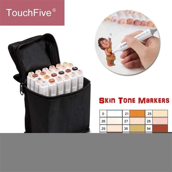 Markers 12-24-36Colors Marker Skin Tones Set Art Pen Artist Dual Headed Alcohol Based ink Manga Brush For Coloring 220929