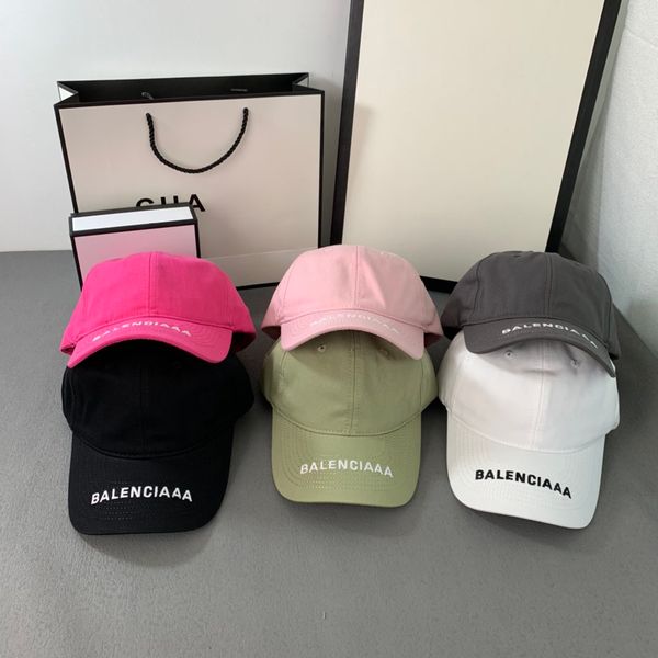 Summer Candy Color Designer Ball cap Couple Outdoor Summer Vacation Sports Breathable Sun Protection Hat brim Letter Embroidery 6 Colors cas
