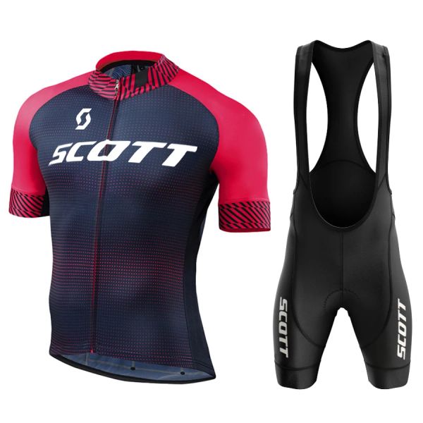 2024 SCOTT Cycling Set Bike Uniform Summer Cycling Jersey Set Road Bicycle Jerseys MTB Bicycle Wear Breathable Cycling Clothing