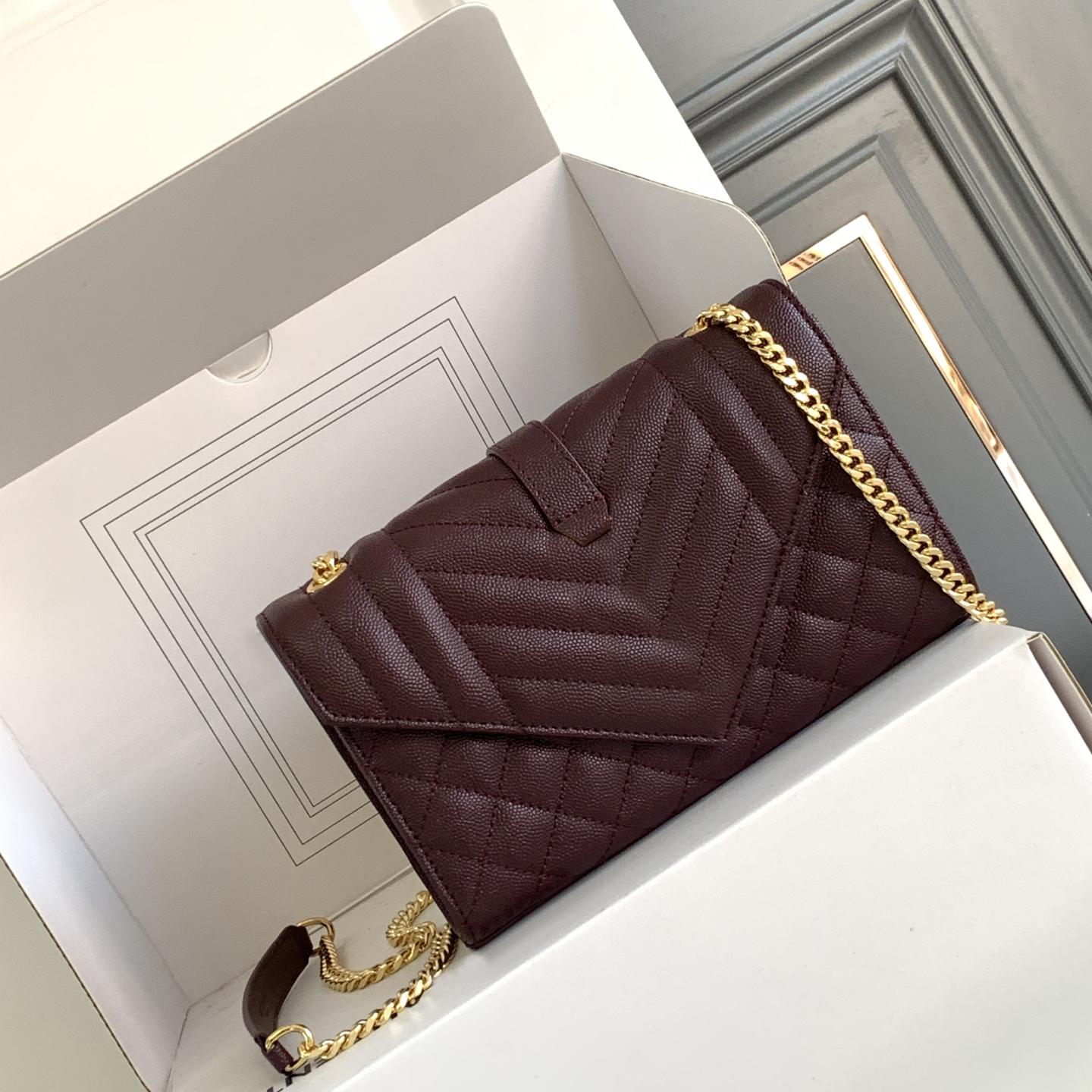 Mirror Quality envelope bag designer crossbody bag women Twill Quilting handbag Caviar Leather Lady chain bag Flap Purse 21cm messenger bag shoulder