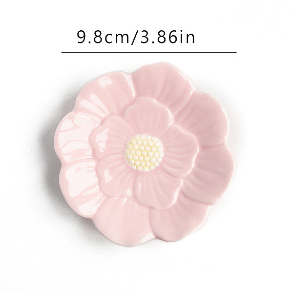 Schmucktablett aus Porzellan mit Blumen