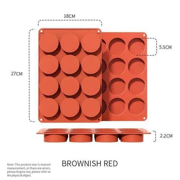 High Quality 12 cylindrical cake molds silicone molds for baking cookies chocolate covered Oreo baking Utensils pastry molds 12 holes T25010