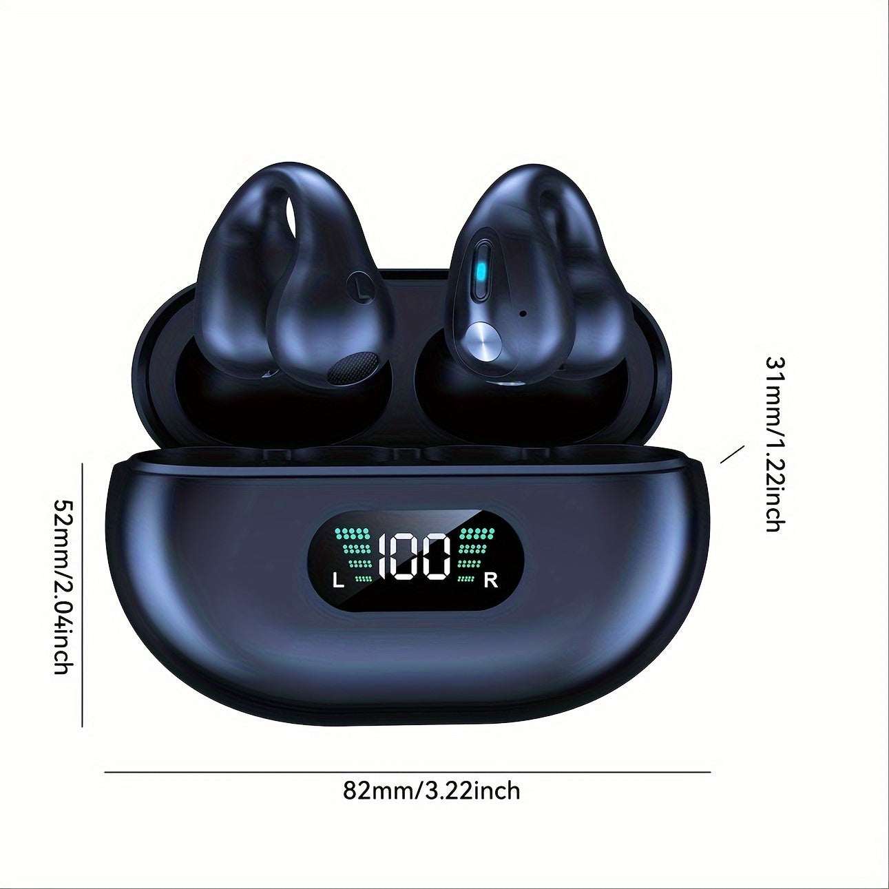 TEMU Wireless Headphones, Wireless 5.3 Headphones, 13mm Speaker, Long , Type-c Fast Charging Case, Stereo Wireless In-ear Headphones For Iphone And