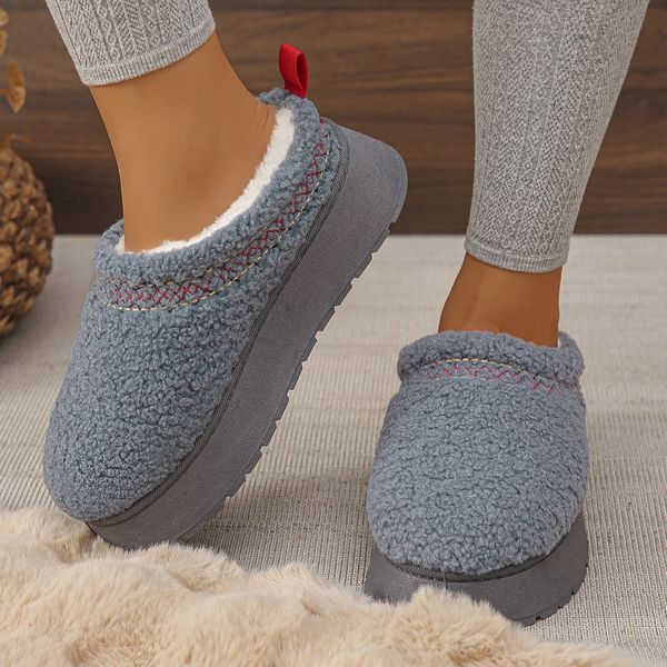 2025 NOVAS Mulheres chinelos de peles Botas de tornozelo plataforma plataforma curta flip flip pS Cotton Shoes Designer Brand Winter Snow Bo