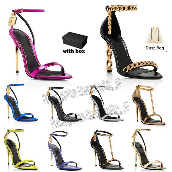 Designer Sandals Pumps High Heels Women Stiletto Heel Open Toe Stiletto Heel Classic Metal Letters Buckle Sandal Fashion Stylist Shoes Metal