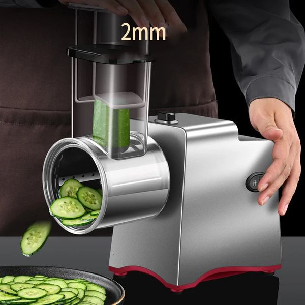 Fruit Vegetable Tools Electric Multifunctional Cutter Home God Commercial Automatic Potato Shredder Slicer 220V 231124