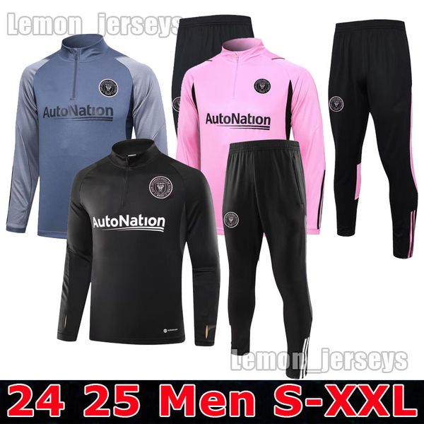 2024 2025 Miami football Tracksuit 24 25 MATUIDI SUAREZ Long sleeve Half Zip Sports tracksuit top Football training uniform chandal survetem
