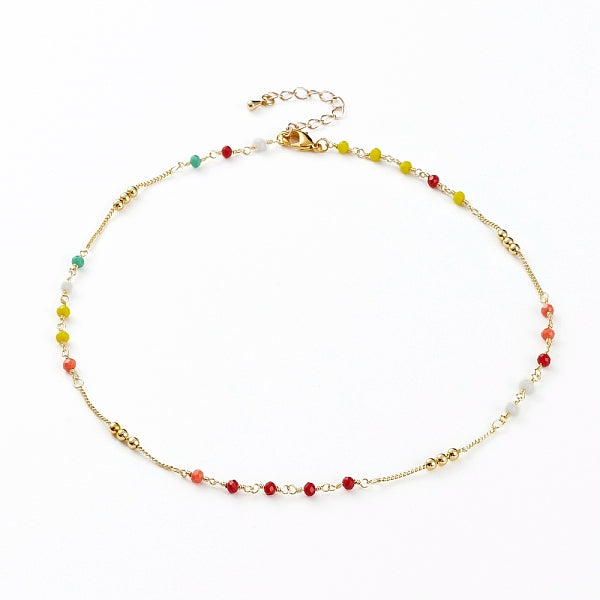 Collares de abalorios de cristal facetado