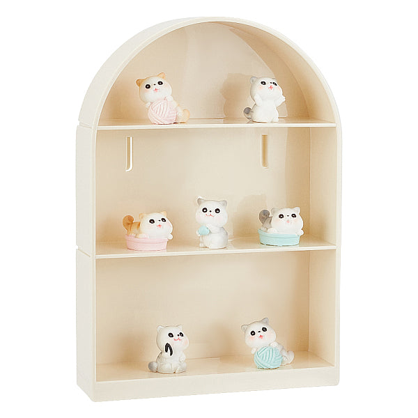 Vitrines murales en plastique à 3 niveau pour figurines d'action