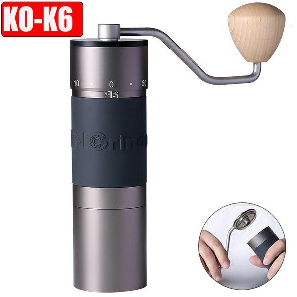 Manual Coffee Grinders Kingrinder KO-K6 Aluminum s High-end grinding core Burr Kitchen Supplies 221118