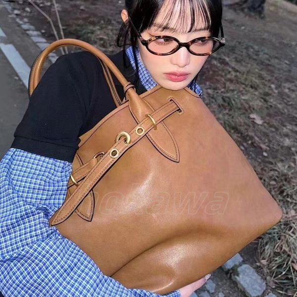 Shoulder New Designer Bags Vegetable Tanned Cowhide Briefcase With Large Capacity Lock Leather Shoulder For Women Crossbody Handbag High Qua