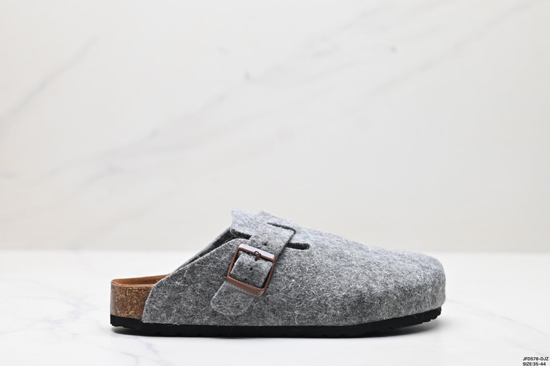 Sandals Slippers Cork Fla New Fashion Shoes Summer Genuine Leather Slide Favourite Beach Casual Shoe Women Men 36-45