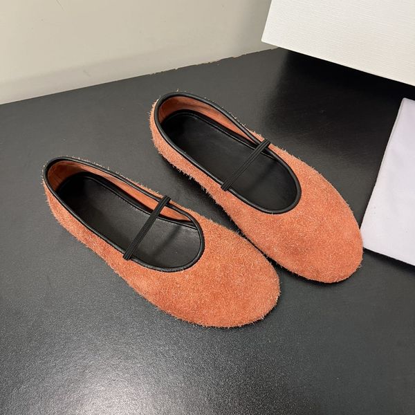 Spring and Autumn Flat Women&#039;s Shoes Genuine Leather Mary Jane Single Shoes Simple and Comfortable Women&#039;s Outerwear Slippers Size