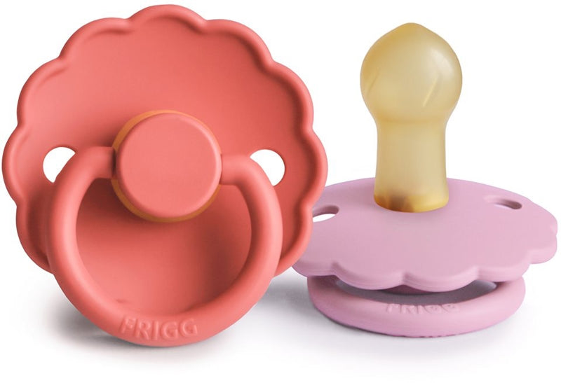 FRIGG Daisy Storlek 1: 0-6 månaders napp Blush-Cotton candy 2 stycken