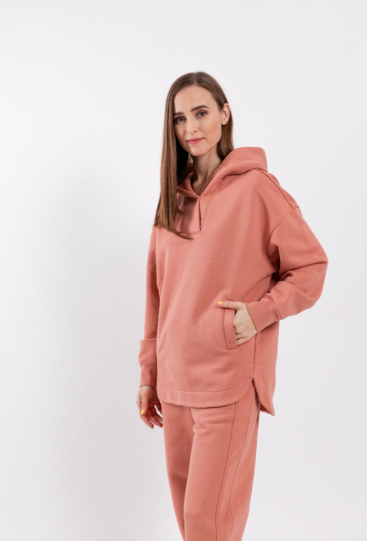 Damen-Hoodie mit Kapuze Be Lenka Essentials - Salmon Pink