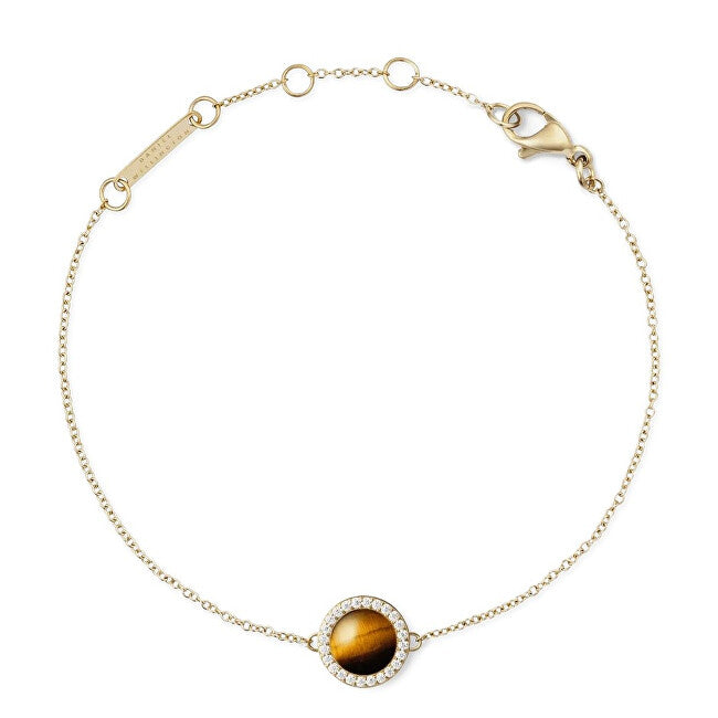 Daniel wellington Gold plating bracelet with tiger eye and crystals DW00401427