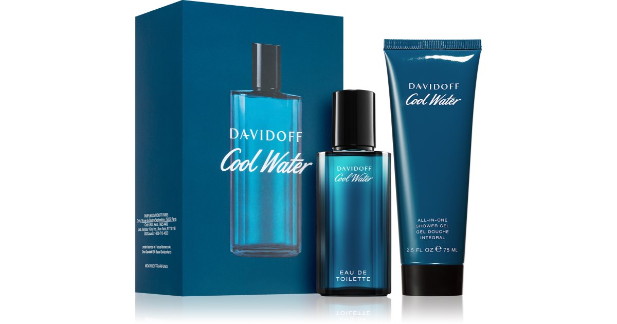 Davidoff Boksesett Davidoff Cool Water Man Eau De Toilette 40 Ml Med dusjgelé 75 Ml