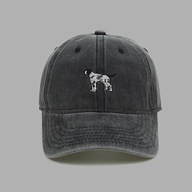 Homme Casquette de Baseball Chapeau de soleil Casquette Noir Rose Claire Polyester Brodée Mode Décontractées Plein Air du quotidien Chien Ajustable Ecran Solai