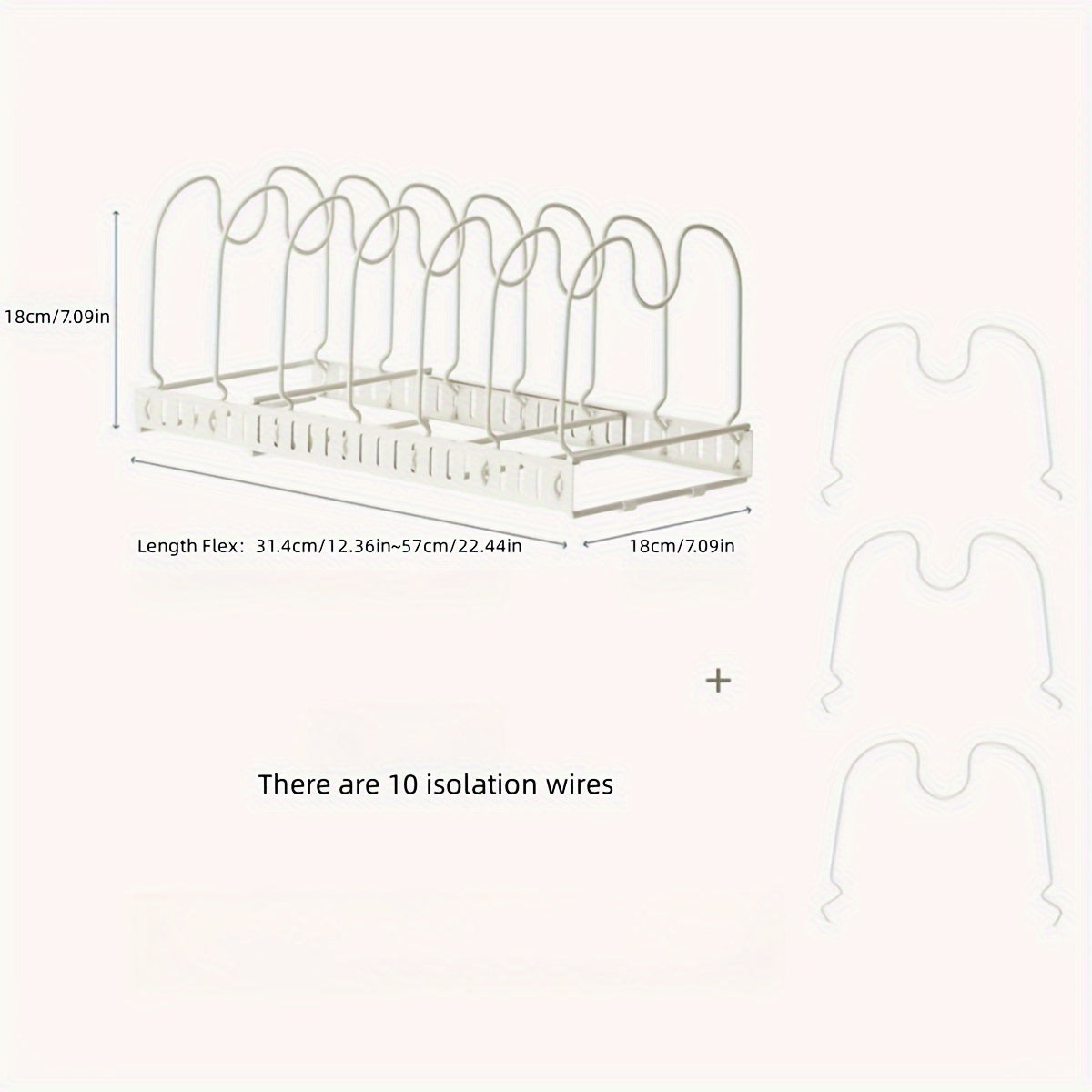 TEMU Upgraded Expandable Pot And Pan Organizer Rack For Kitchen Cabinet - Adjustable 10-13-slot Lid & Cookware Storage, Space Saving Durable Cabinet