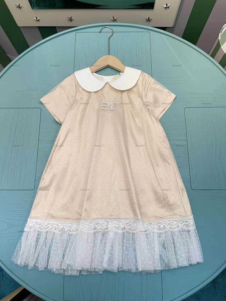 Luxury girls partydress Lace lace skirt hem design baby skirt Size 90-150 CM kids designer clothes summer Princess dress