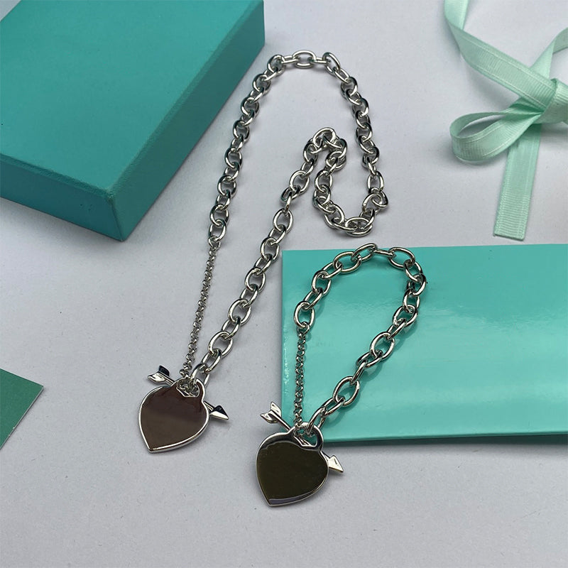 Designer Bracelets Luxury Fashion Necklace Choker Chain 925 Silver Plated 18K Gold Plated Stainless Steel Letter Necklaces for Women Jewelry