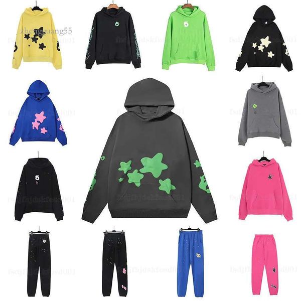 Sp5ser Hoodie Mens Web Hoodie For Men Sweatshirts Hoody Women Polo Grid Five Cobweb Pink Hoodies Hip Hop Tracksuit Puff Print Pullover Net P