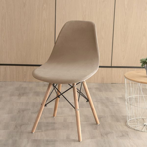 Thick Soft Velvet Shell Chair Cover Stretch Scandinavian Chair Covers Dining Seat Cover For Hotel Home Living Room