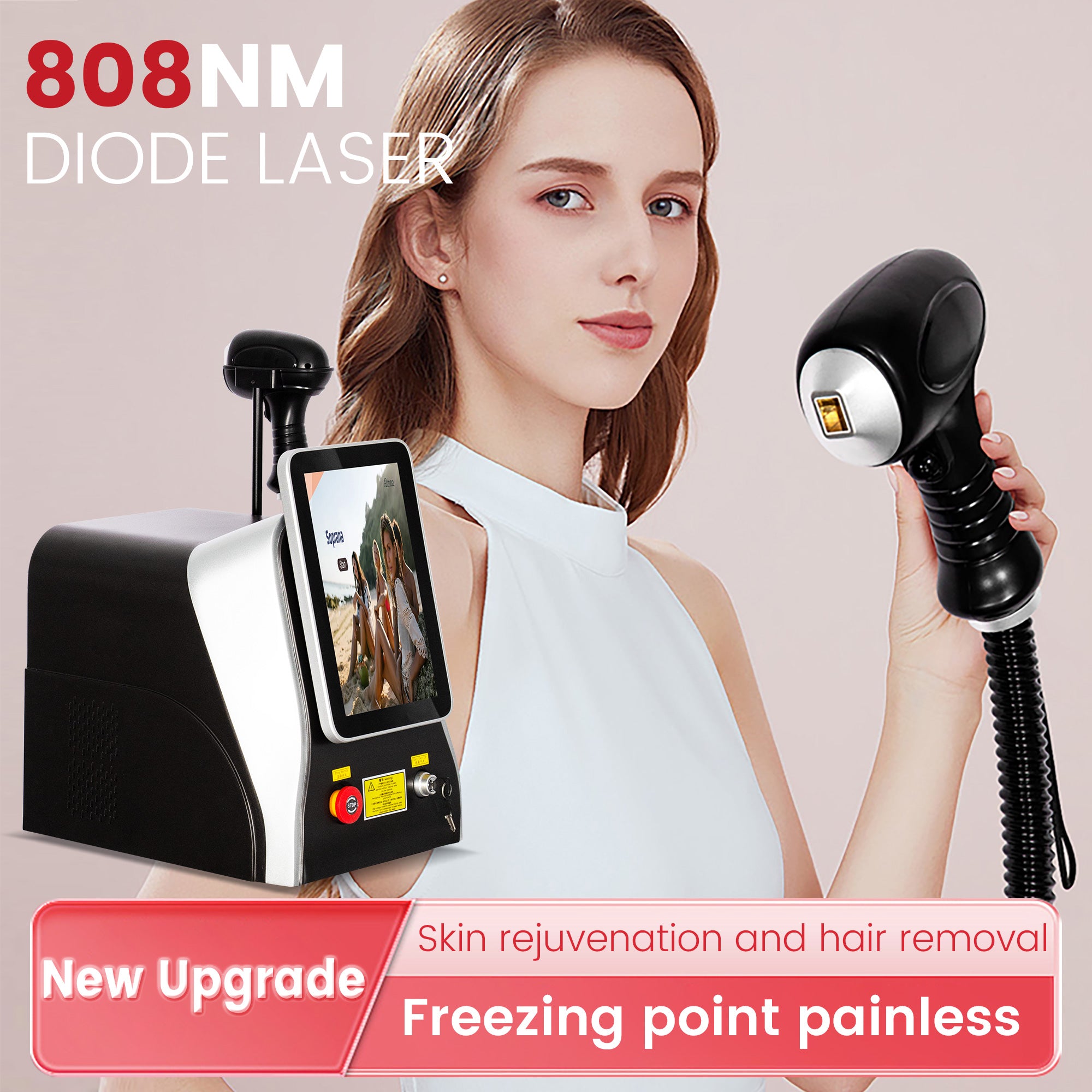 3000w Diode Laser High Power 755 808 1064nm Painless Permanent 808nm Professional Body Face Bikini Hair Removal Device