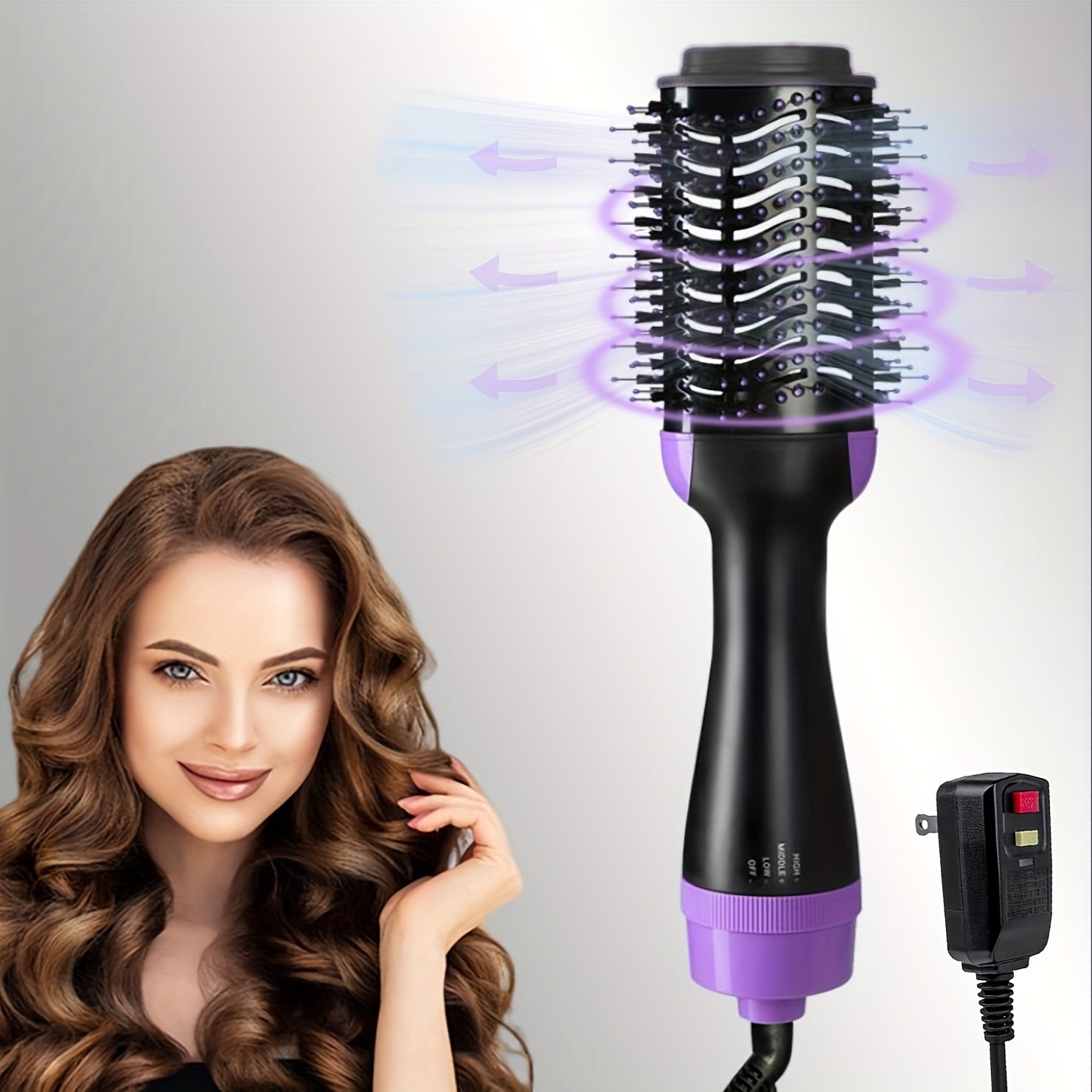 TEMU Hair Blow Dryer Brush: 4in 1 Hairdryer Styler And Volumizer For Drying Straightening Curling Volumizing Hair Fight Frizz And Add Volume , Gift