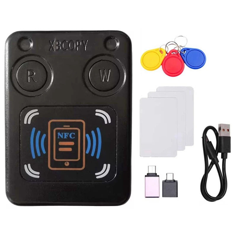 NFC Smart Chip Reader Copier 3XUID Keychain-CUID Card IC 13.56M ID 125K 250K 375K RFID Token Clone Duplicator 250610