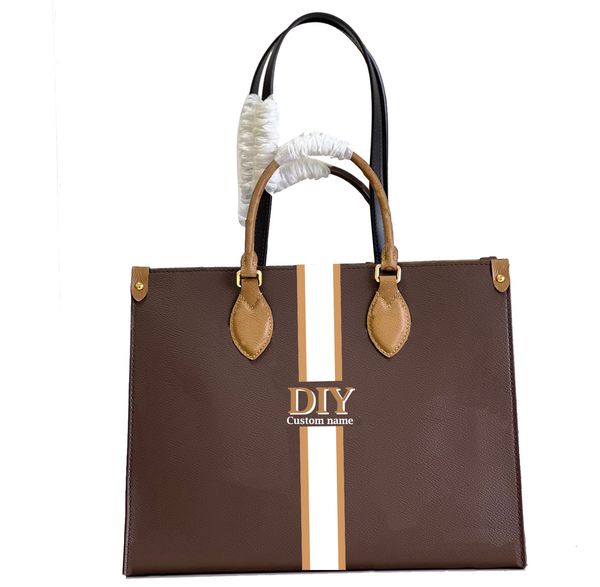 Totes Women shopping bags DIY custom name customizing Customized Highest quality Holders shoulder bag tote single-sided Real handbag Y1