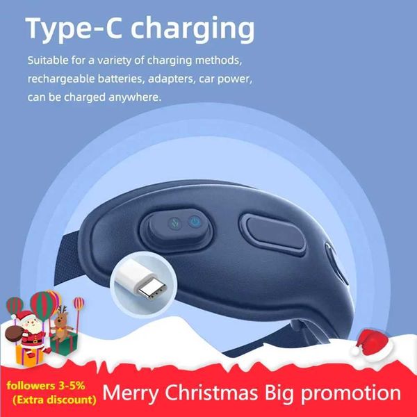 Acupoint Massage Eye Mask Point to Point Eye Massage Equipment Heating Vibration Eye Protection Equipment Shadow Sleep Equipment W241213