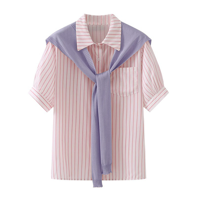 K1028 Solid color shawl outerwear 2025 new spring and autumn fashion knitted shoulder Korean air-conditioned room neck protection false collar scarf