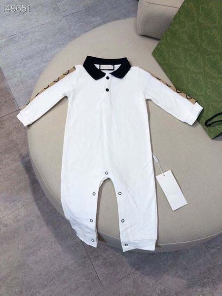 Baby Rompers Newborn Girls and Boy long Sleeve Cotton Clothes Doll collar Designer Brand Letter Print Infant Knitted pure cotton