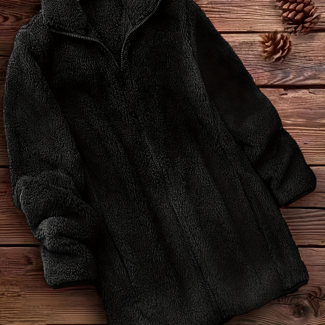 TEMU Plus Size, European And Size Women's Fashion Warm Tops Coat, , , Sophisticated Coat, Slim Fit, Comfortable Lining, Warm Fabric, Stylish Top,