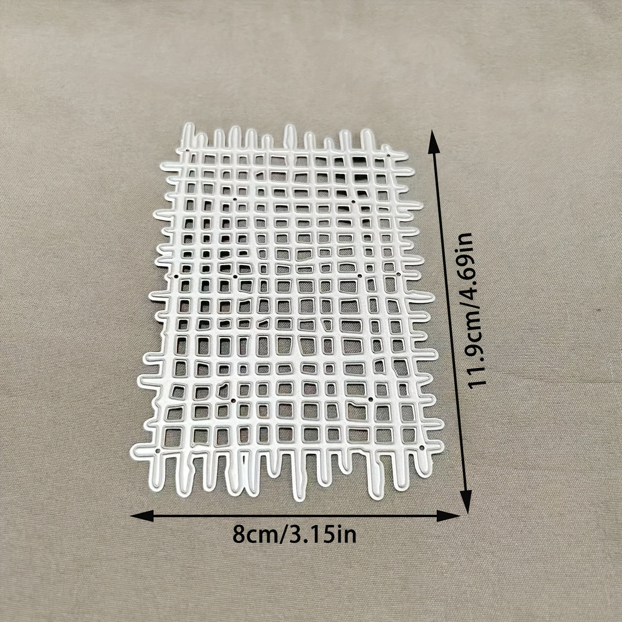 TEMU 1pc Grid Metal Cutting Dies For Diy Scrapbooking & Card Making - Intricate Lattice Design Stencil, Ideal For Unique Greeting Cards, Craft